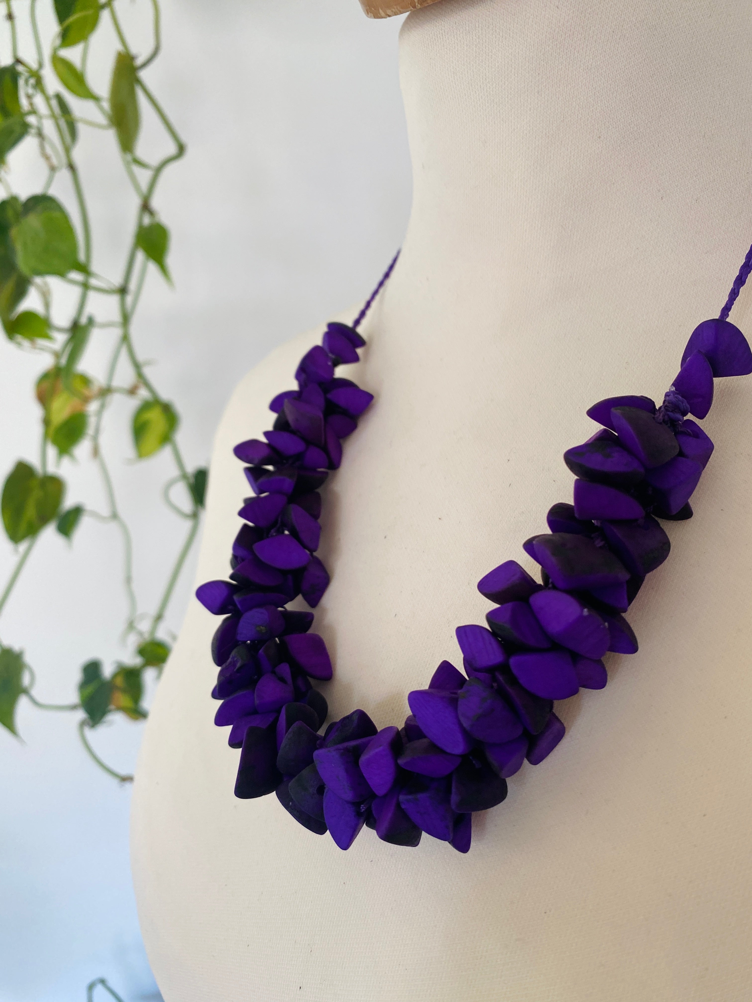 Purple Trocitos Necklace Set